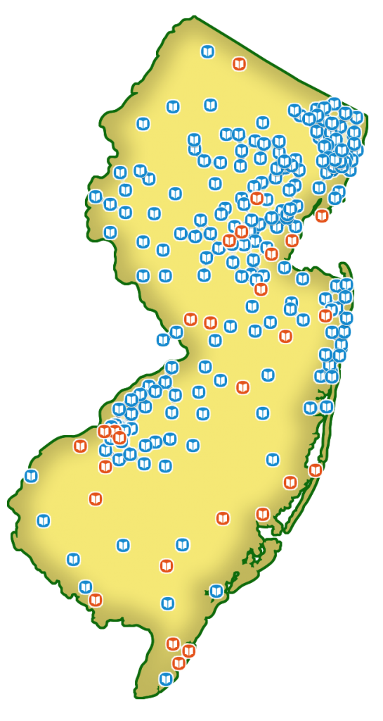 Map showing schools districts using Genesis applications.